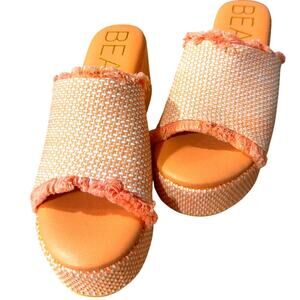 NEW Matisse Women's Beach Terry Open Toe Mule/Clog Color: Peach Size 8